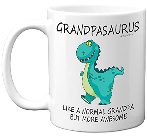 Stuff4 Tasse für Opa, Vatertag, Geburtstag, Weihnachten, Dinosaurier-Geschenke, 325 ml, spülmaschinenfest, Keramik, Geschenk für Opa, Geschenke von Enkeln, niedliche Tassen, lustige Tassen