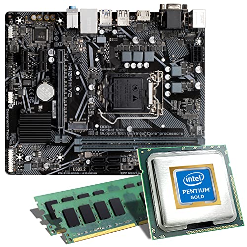 Mainboard Bundle | Intel Pentium Gold G6400 2x4000 MHz, ASUS Prime H410M-E, 16 GB DDR4-RAM, UHD Graphics 610, 1x M.2 Port, 4X SATA 6Gb/s, USB 3.2 Gen1 | Tuning Kit | CSL PC Aufrüstkit