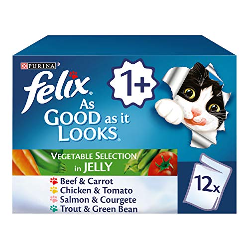 Felix So gut wie es aussieht Katzenfutter, Gemüse, 12 x 100 g