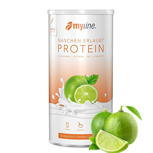 Myline Protein Shake Eiweißpulver viele Geschmacksrichtungen 400g (Buttermilch-Limette)