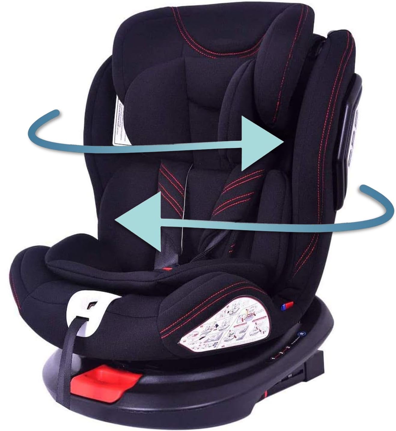 Star Ibaby Kindersitz bis 36kg, Isofix Autositz für Kinder im Alter von Geburt bis 12 Jahren, Neigbarer Auto Kindersitz, Bequemer Auto Sitz für Kinder, Langlebiger 360° Drehbarer Kinderautositz