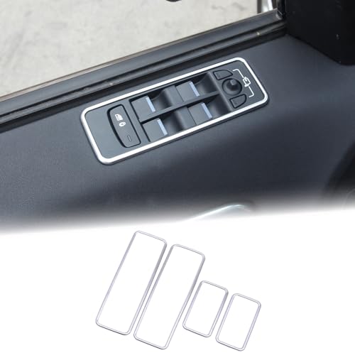 Für Discovery Sport ABS verchromt Fenster Lift Schalter Rahmen Rand Aufkleber 4