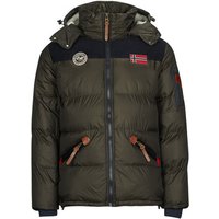 Geographical Norway Herren Winterjacke Jacke Steppjacke Wanderjacke Herren Jacken Warm Parka Softshell Jacke Outdoorjacken Kurz-Mantel Kapuze H-253 Dunkelgrün L