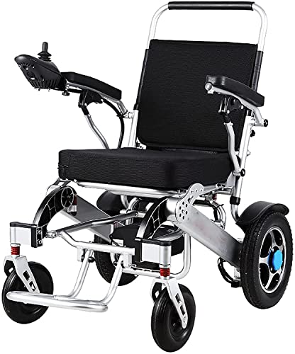 Elektrischer Rollstuhl, tragbar, leichtes Aluminium, zusammenklappbar, 100 kg tragend, zwei 250-W-Motoren, 12-Ah-Lithiumbatterie