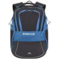 RIVACASE 5225 Mercantour 39,6 cm (15,5 Zoll) Laptop-Rucksack mit Schultergurt, lichtreflektierende Reisetasche, versteckte Taschen, Rucksack, Studenten-Rucksack, Laptop, Notebook (Black_Blue)