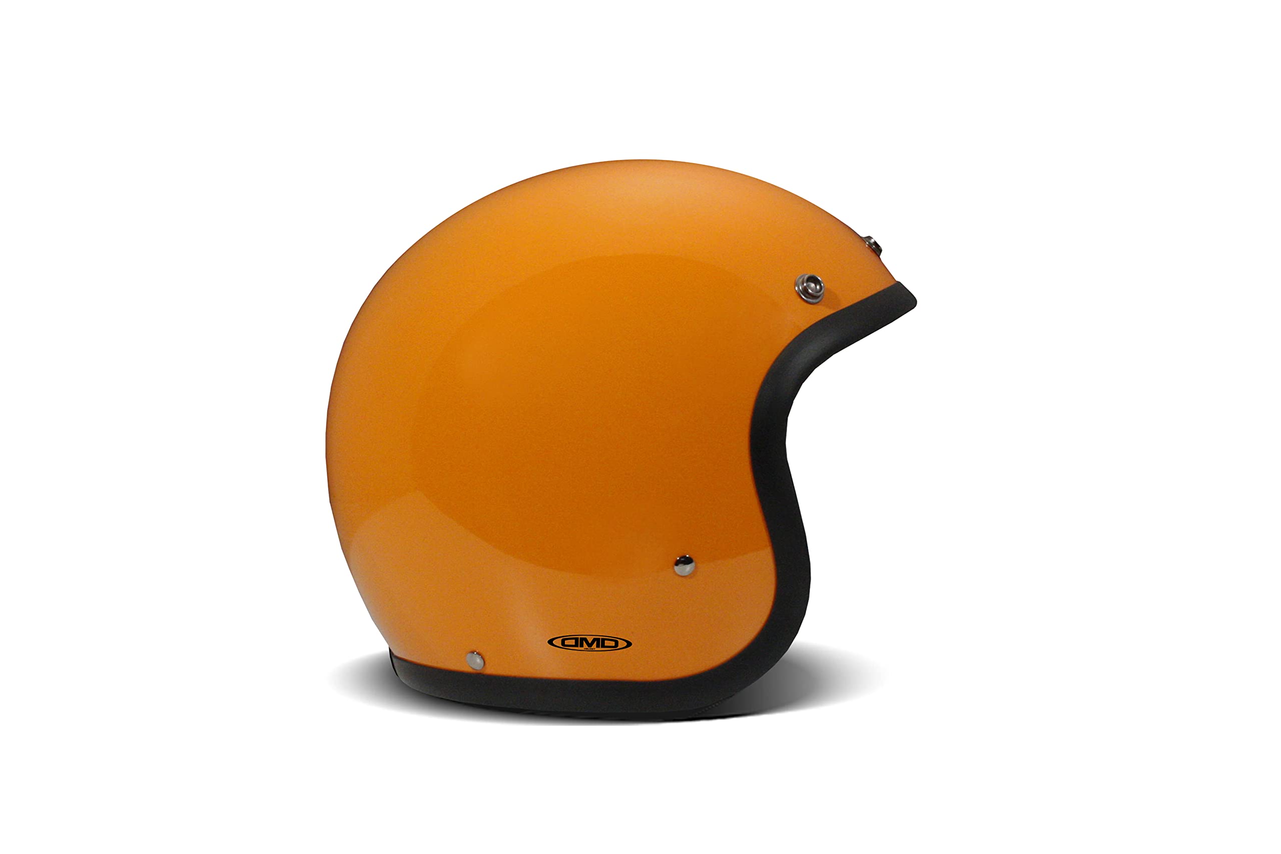 DMD Vintage Solid Orange Open Face Helm Jethelm Motorradhelm, S
