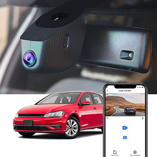 Fitcamx Dashcam Passend für VW Golf GTI R S Sport Hatchback SE TSI 1.4T 2015-2022 MK7/7.5/8 (Model A), 4K Autokamera UHD 2160P Video WiFi, Parkmodus, Nachtsicht, G Sensor, Loop-Aufnahm, mit 64GB Karte