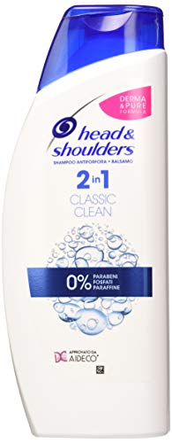 Head & Shoulders Anti-Schuppen Classic Clean 2 in 1 Shampoo und Balsam, 3er Pack x 540 ml, für fettiges Haar, ohne Parabene, bis zu 72 Stunden Schutz
