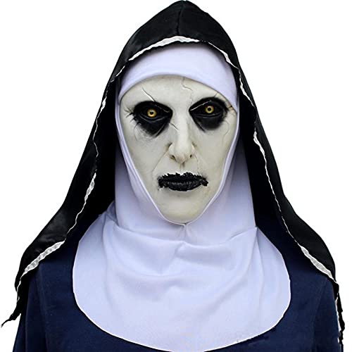 Tikoch Halloween Nonne Maske Horror Latex Masken Cosplay Mascarillas Valak Gesichtsmasken mit Kopfbedeckung Großhandel und Dropshipping