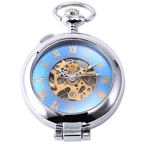 EASTPOLE Mechanische Uhr Taschen Uhr Analog Taschenuhr Ketteuhr + EASTPOLE Geschenkbox WPK130