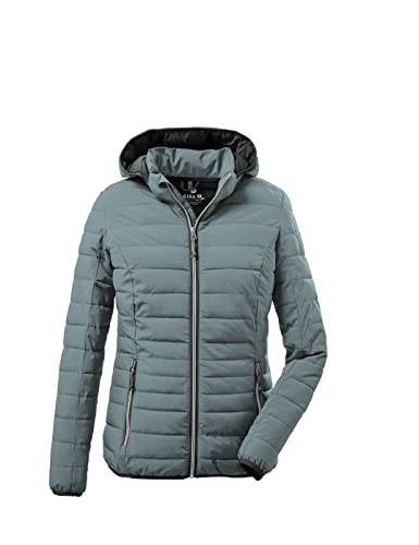 G.I.G.A. DX Damen Steppjacke/ Casual Funktionsjacke in Daunenoptik mit abzippbarer Kapuze Uyaka, aquaverde, 46, 28041-000