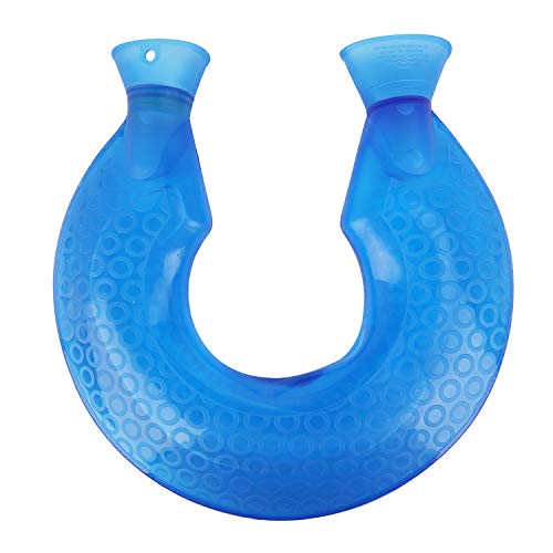 IPENNY Wärmflaschen 1.4L Nackenwärmflasche Warmwasserbeutel Warme Transparente PVC Wärmflasche Umweltschutz Sicherheit Explosionsgeschützt