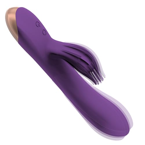Dazifan Massagestab Vibratoren Rabbit Vibration Silikon Dildo Analplug Vibrator mit Klitoris Stimulator mit 10 Vibrationsmodi Masturbation Sex Spielzeug für Frauen Männer Paare