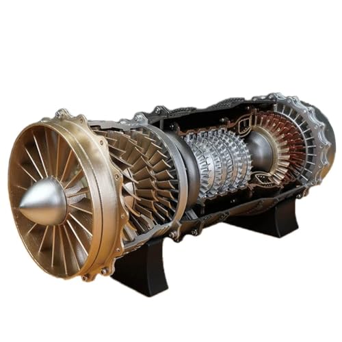 FMBLDM Flugzeug Turbofan Triebwerk Modellbausatz, 1/20 WS-15 Turbofan Engine Motor Modellbau, Flugzeug Turbofan Motor Bausatz, DIY Montage Physikalische Experiment Spielzeug (150+Teile)