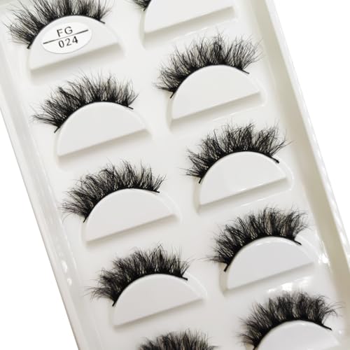 FULIMEI 16 Stil 5 0/100 Paar dicke Wimpern natürliche falsche Wimpern weiche gefälschte Wimpern Wispy Make-up Faux (Color : 5 Pairs FG024, Size : 100Boxes 500 Pairs)