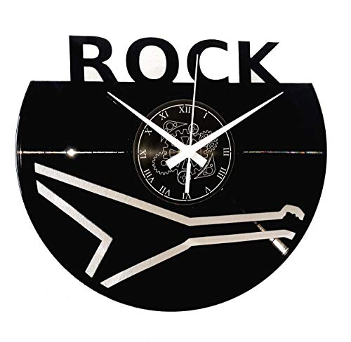 Instant Karma Clocks Wanduhr aus Vinyl Schallplatte Band Gitarre Bass Musiker Musikinstrumente Gruppe Rock Musikband