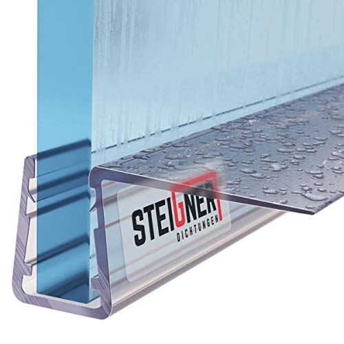 STEIGNER Duschdichtung, 170cm, Glasstärke 6/7/ 8 mm, Gerade PVC Ersatzdichtung für Dusche, UK11