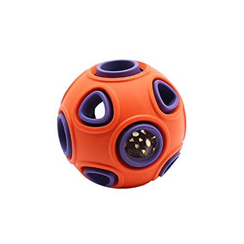 WishLotus Hundespielzeug, interaktives Spielzeug mit Ringglocke und Quietschspielzeug für Hunde, Gummibälle, Hüpfball, Haustier-Übungsspiel, Puzzle-Ball zur Erhöhung der IQ-Suche und zum Fangen