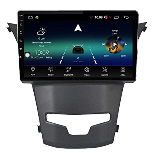FBKPHSS Android 10 Double DIN Car Radio for SsangYong Korando 3 Actyon 2 2013-2017 GPS Navigation System 9 Inch Multimedia Video Player Built-In DSP FM BT WiFi SWC 4G 5G Carplay Plug and Play,M300s
