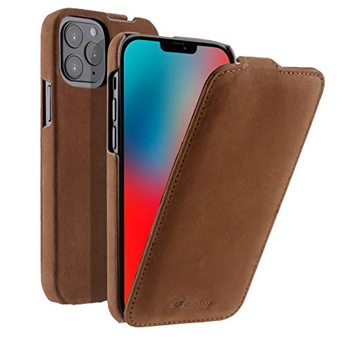 melkco Jacka Series Premium Ledertasche für Apple iPhone 12 Pro Max (6,7 Zoll) - Jacka Type (Classic Vintage Brown)