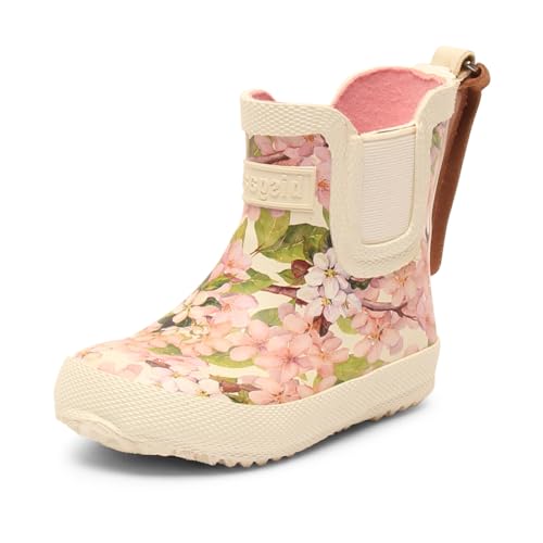 Bisgaard Mädchen Rubber Boot Baby Gummistiefel, Pink (Creme-Flowers 171), 28 EU