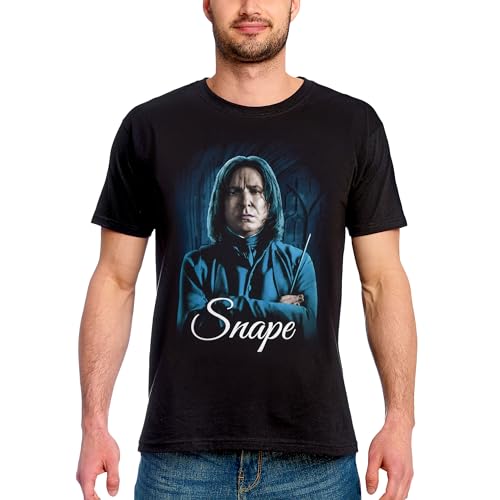 Elbenwald Harry Potter T-Shirt mit Severus Snape Motiv - Dunkles Design für Herren Damen Unisex Baumwolle Schwarz - S