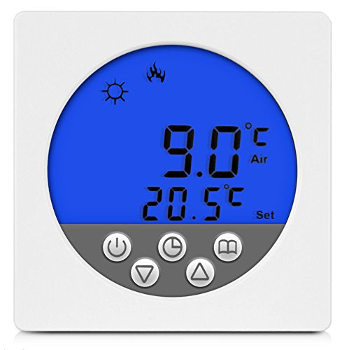 SM-PC®, Digital Thermostat Raumthermostat Fußbodenheizung Wandheizung LED blau #a33