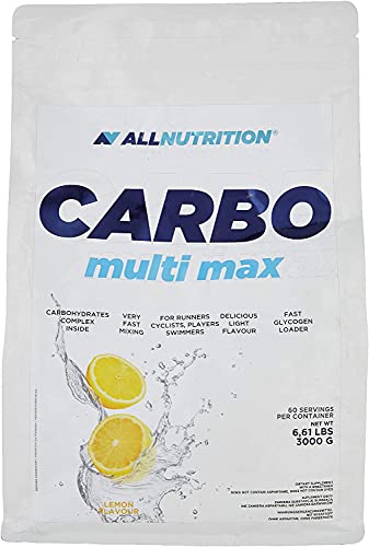 ALLNUTRITION Carbo Multi Max Kohlenhydrat-Nahrungsergänzungsmittel - Erhöht die Ausdauer des Körpers bei langen Trainingseinheiten Erhöht den Glykogenspiegel - 60 Portionen Zitrone