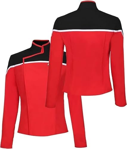Star Trek Uniform Kleid TOS Kostüm Damen Rot (Homme, L)