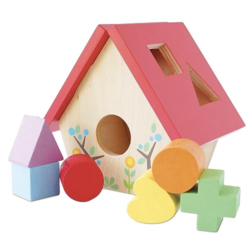 Le Toy Van – Steckspiel „Mein kleines Vogelhaus“ | Pädagogisches Sensorikspiel für Babys mit bunten Bauklötzen – Geeignet für Kinder ab einem Jahr