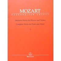 Sämtliche Werke für Klavier und Violine, Band 1 -Frühe Sonaten für Klavier und Violine 1764-1779-. Spielpartitur, Stimme