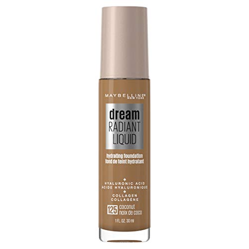 Maybelline Dream Radiant Liquid Medium Coverage Hydrating Makeup, Lightweight Liquid Foundation, Conconut, 1 Fl. Oz