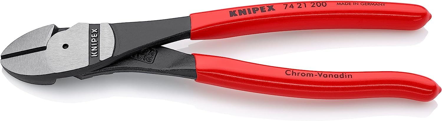 Knipex Kraft-Seitenschneider schwarz atramentiert, mit Kunststoff überzogen 200 mm 74 21 200