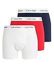 Calvin Klein Paket 3 Mann Boxer CK Artikel U2664G Hüftunterhose,I03 White | Red Ginger | Pyro Blue,XL