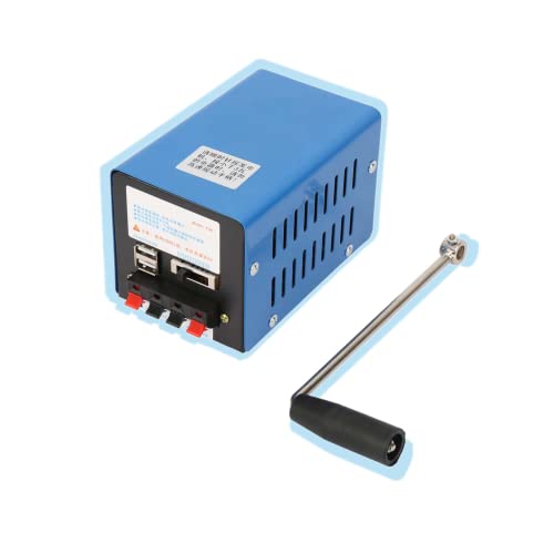 Tragbarer Hochleistungs-Handkurbel-Ladegenerator USB-Notdynamotor für Feldoperationen, Exkursionen, Rettungseinsätze, Naturkatastrophen, 2000 U/min