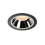 SLV Deckeneinbauleuchte NUMINOS® DL XL / LED Spot, Fluter, Deckenstrahler, Deckenleuchte, Einbau-Leuchte, Innen-Beleuchtung / IP20/IP44 2700K 37.4W 3400lm schwarz 20Grad