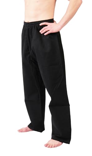 DEPICE Unisex – Erwachsene Karatehose Trainingsanzug, schwarz, 180cm
