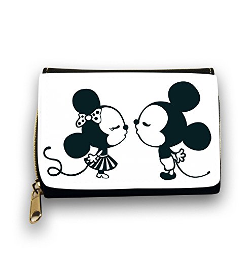 Portemonnaie Geldbörse Brieftasche schwarz mit Mäusen Maus Mouse Mädchengeldbörse gk14