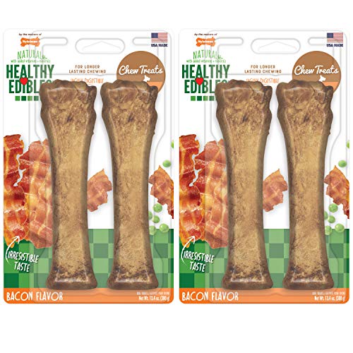 Nylabone Healthy Edibles All-Natural Long Lasting Bacon Chew Treats