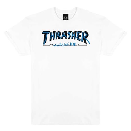 Thrasher Trademark T-Shirt - Waldgrün, Weiss/opulenter Garten, L