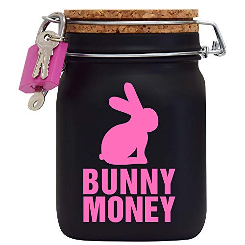 Spardose Bunny Money Pink Geld Geschenk Idee Schwarz L