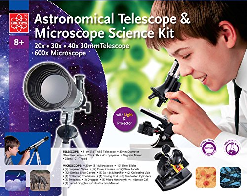 Teleskop und Mikroskop Set für den Einstieg in Kosmos und Mikrokosmos