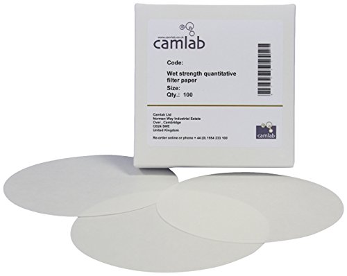 camlab 1171184 Grade 51 [541] Quantitative Wet Stärke Filter Papier, ashless, Durchmesser 240 mm (100 Stück)