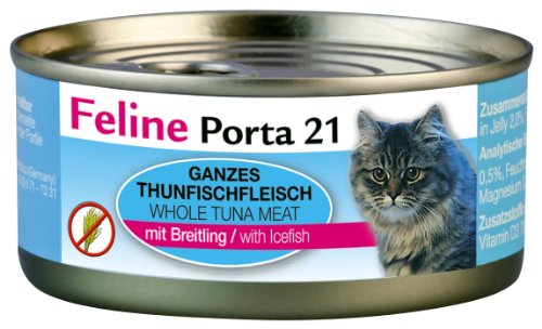 Feline Porta 21 | Ganzes Thunfischfleisch mit Breitling | 24 x 156 g