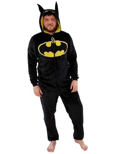 DC Comics Herren Batman Schlafoveralls Schwarz Small