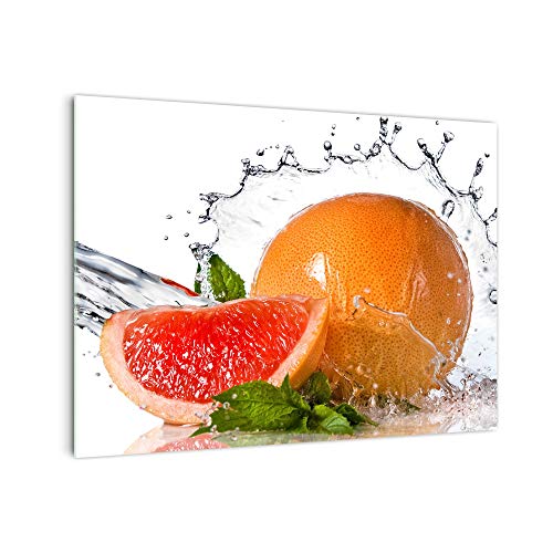 DekoGlas Küchenrückwand 'Grapefruit in Wasser' in div. Größen, Glas-Rückwand, Wandpaneele, Spritzschutz & Fliesenspiegel