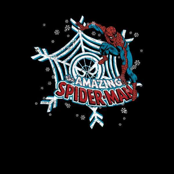 Marvel Comics The Amazing Spiderman Snowflake Web Weihnachtspullover - Schwarz - M 2
