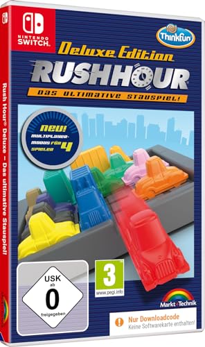 Rush Hour von ThinkFun - Das ultimative Stauspiel - Deluxe Edition - Logik- und Strategiespiel für Nintendo Switch
