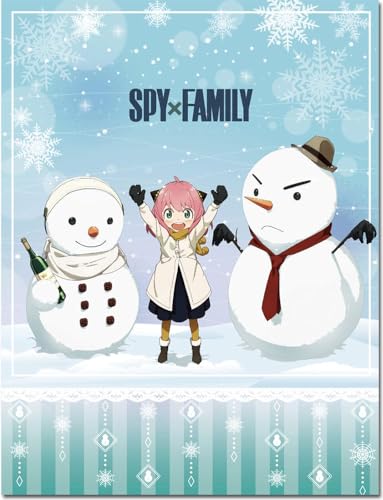 Great Eastern Entertainment Spy X Family – Snowman & Anya Forger Sublimation Throw Blanket 46 W x 60 H