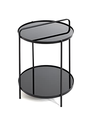 HAKU Möbel Beistelltisch, Metall, schwarz, Ø 38 x H 51 cm